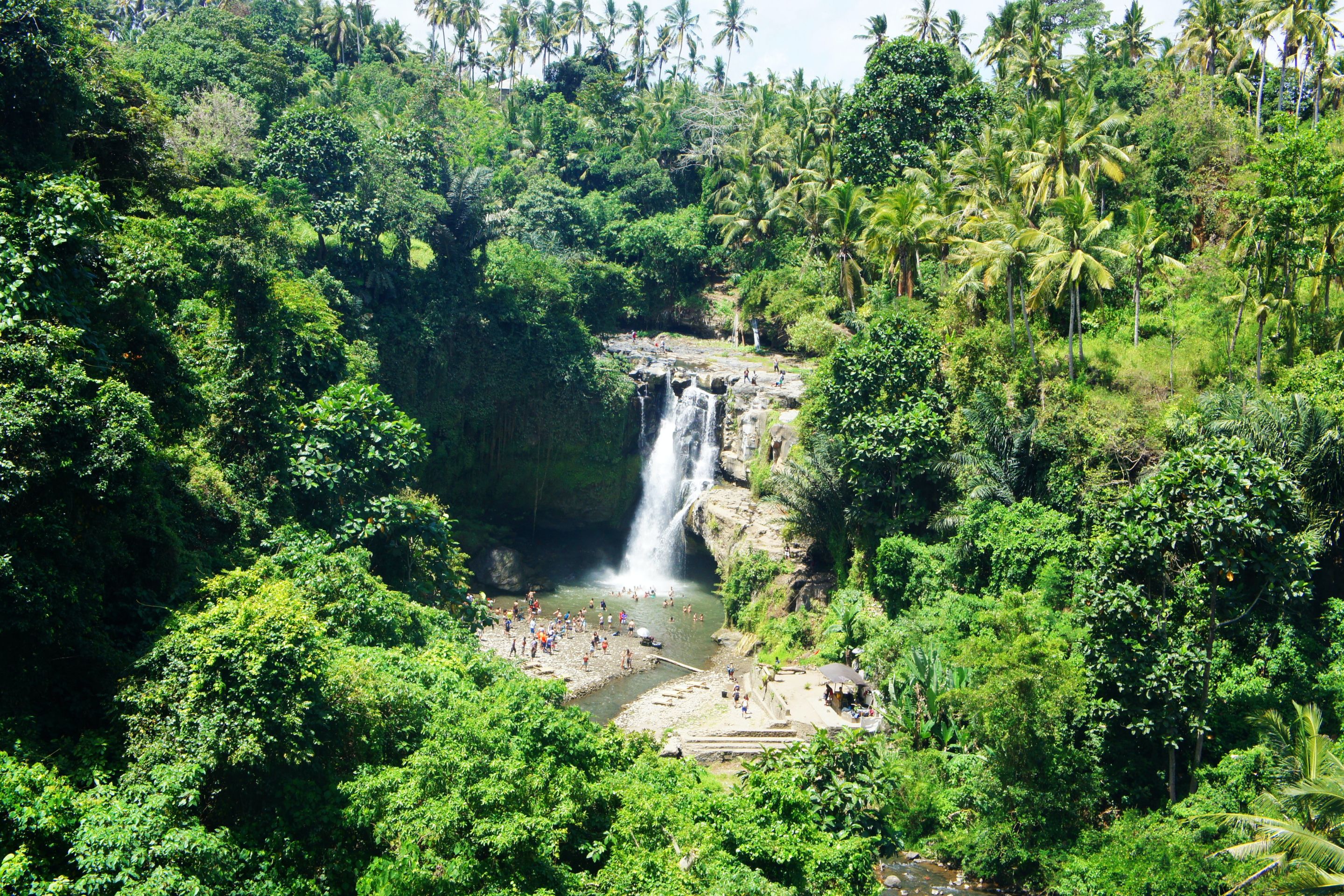 Drone image of Tegenungan Waterfall